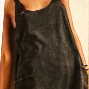 NWOT Free People Hot Shot Mini Dress With Pockets In Washed Black